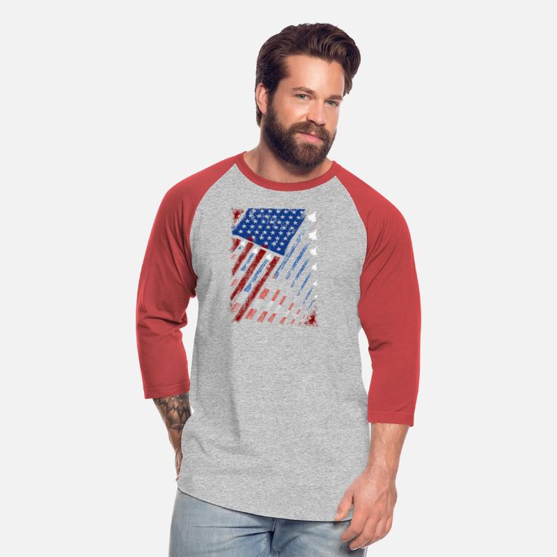 US american flag with fighter jets for 4th of July