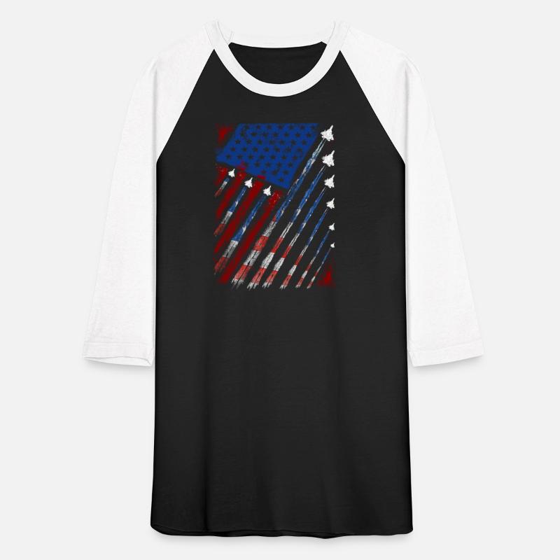 US american flag with fighter jets for 4th of July