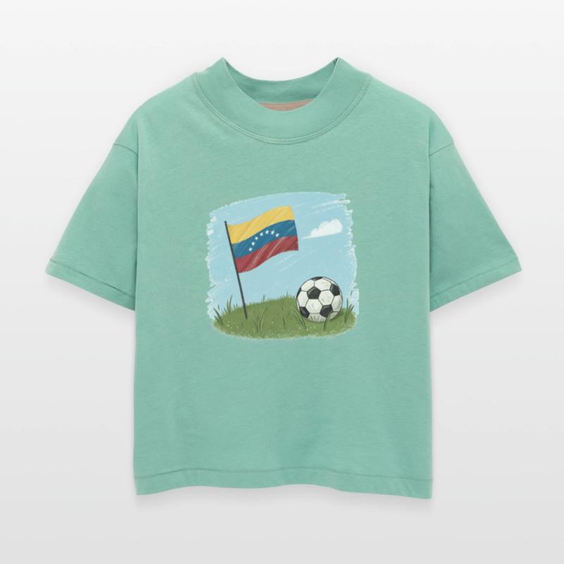 Venezuela flag and crayon-style soccer ball