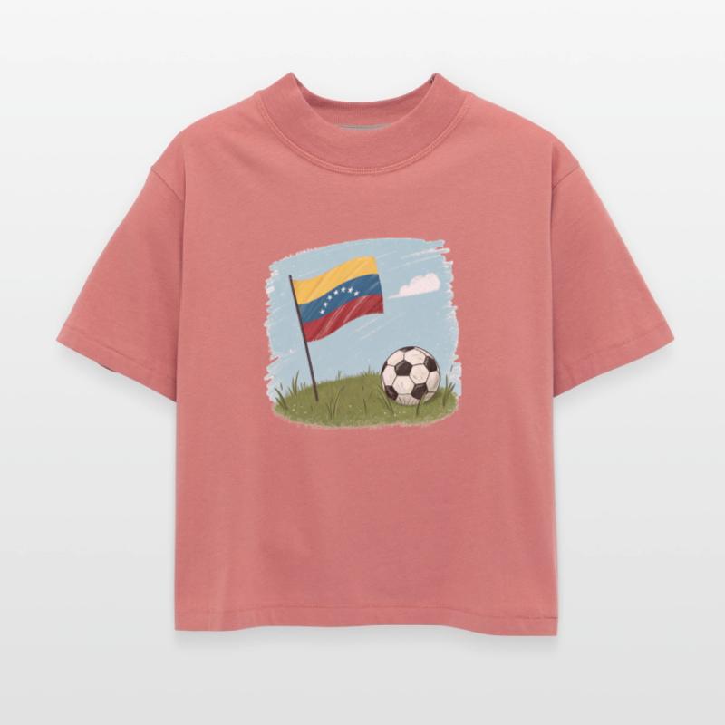 Venezuela flag and crayon-style soccer ball