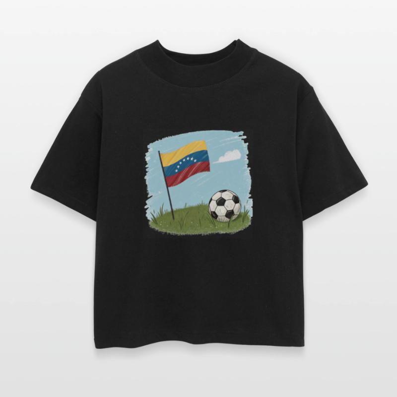 Venezuela flag and crayon-style soccer ball