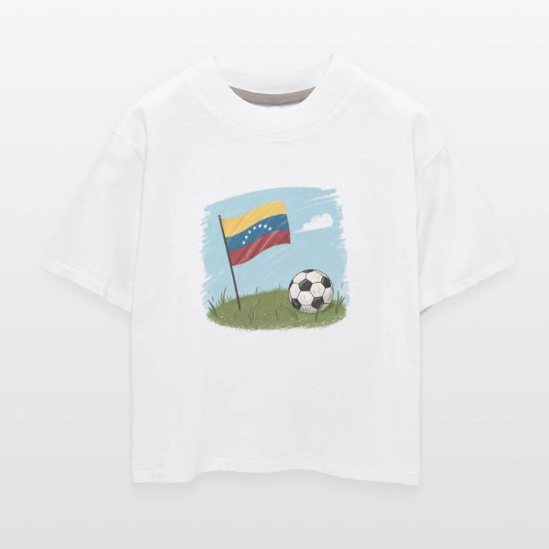Venezuela flag and crayon-style soccer ball