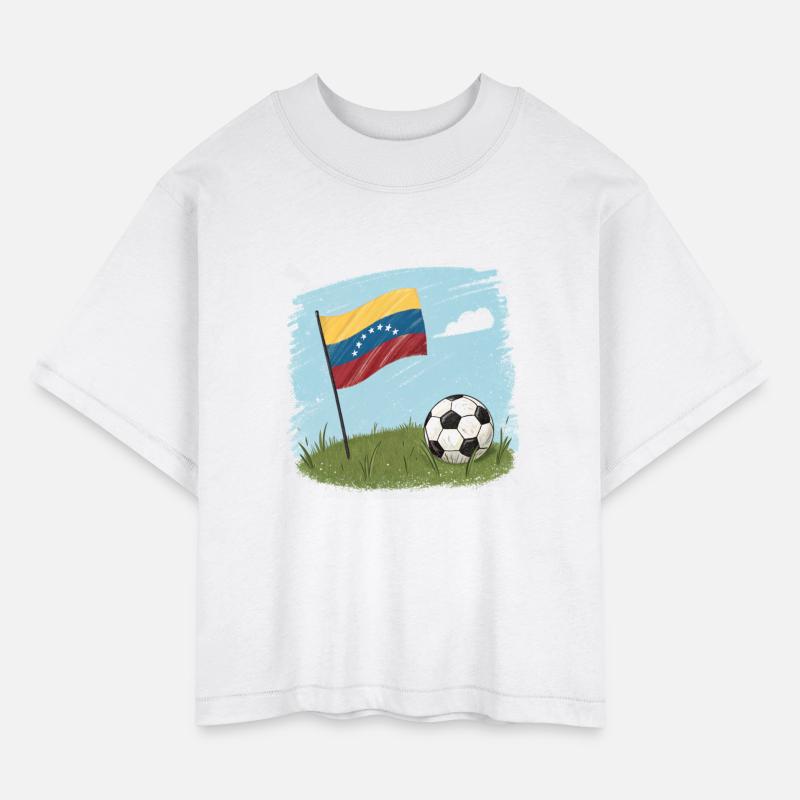 Venezuela flag and crayon-style soccer ball