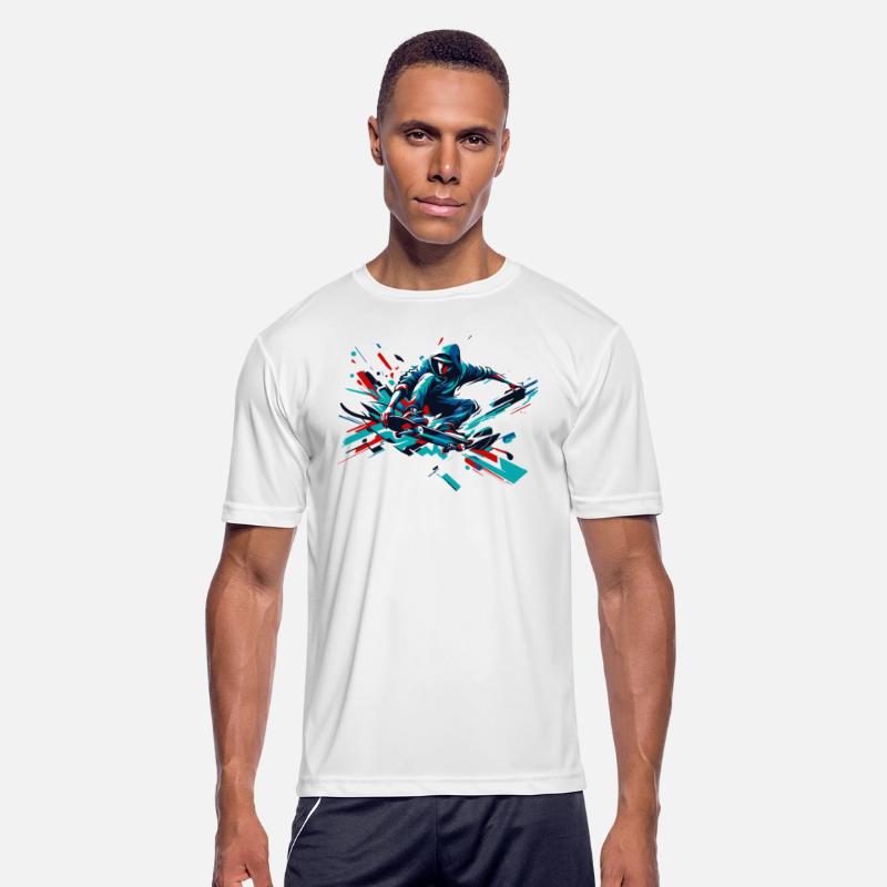 Vibrant colorful motif of a skater