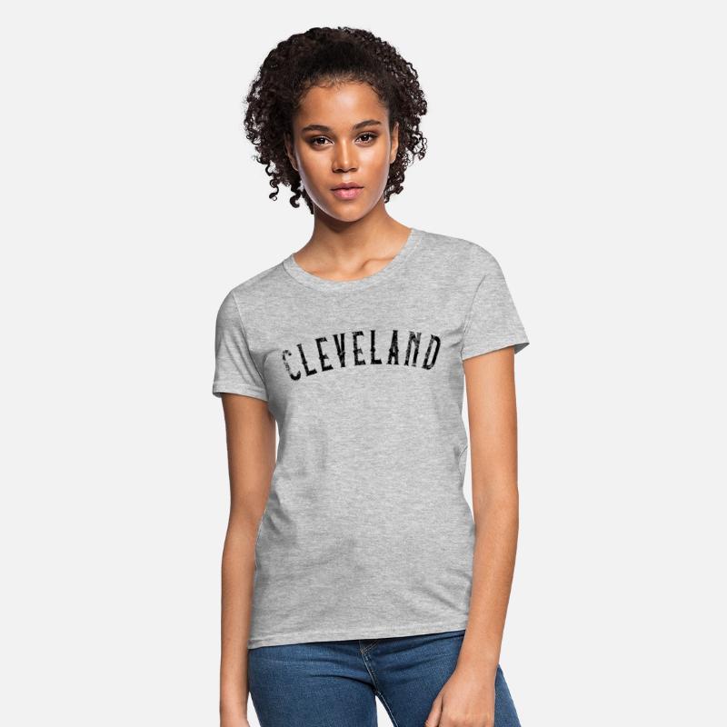 Vintage Cleveland Distressed Black Script Cle