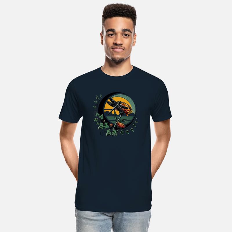 Vintage Dragonfly Botanical Design