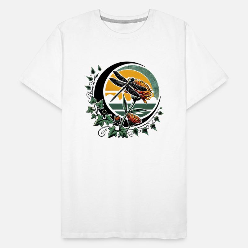 Vintage Dragonfly Botanical Design