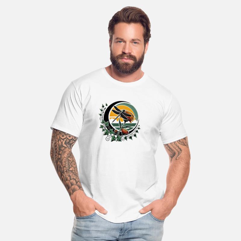 Vintage Dragonfly Botanical Design