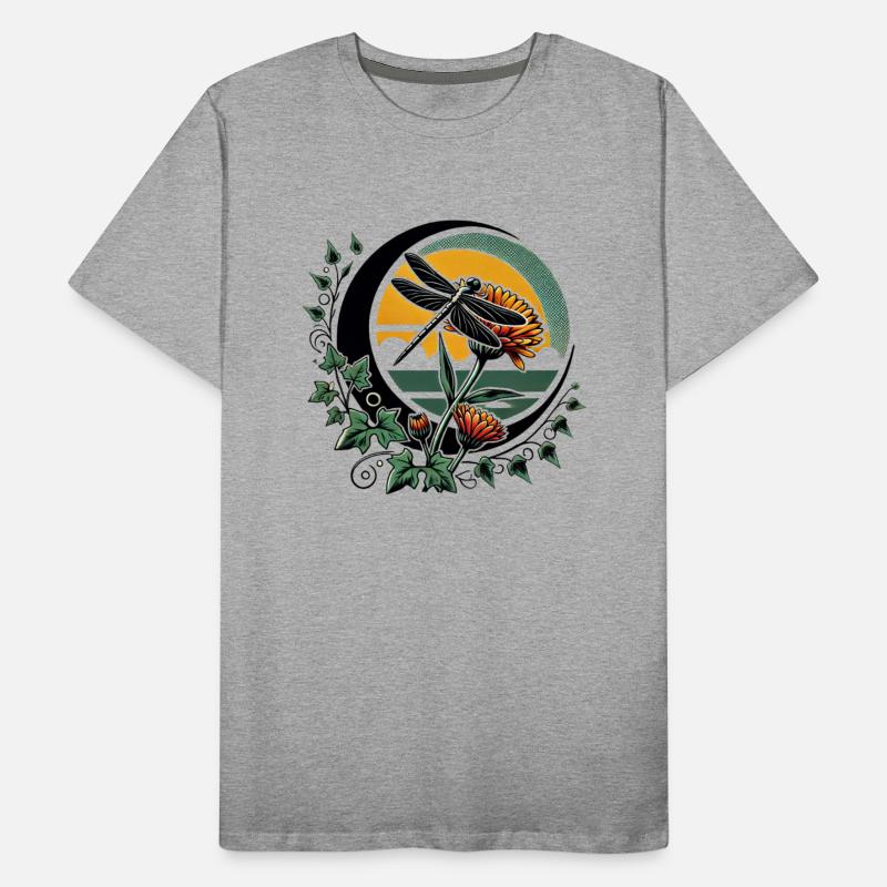 Vintage Dragonfly Botanical Design