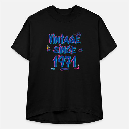 Vintage Since 1971 Graffiti Glitch 54th Bday Vibes