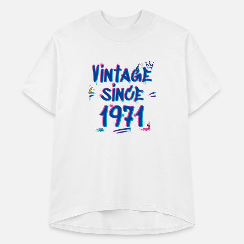 Vintage Since 1971 Graffiti Glitch 54th Bday Vibes