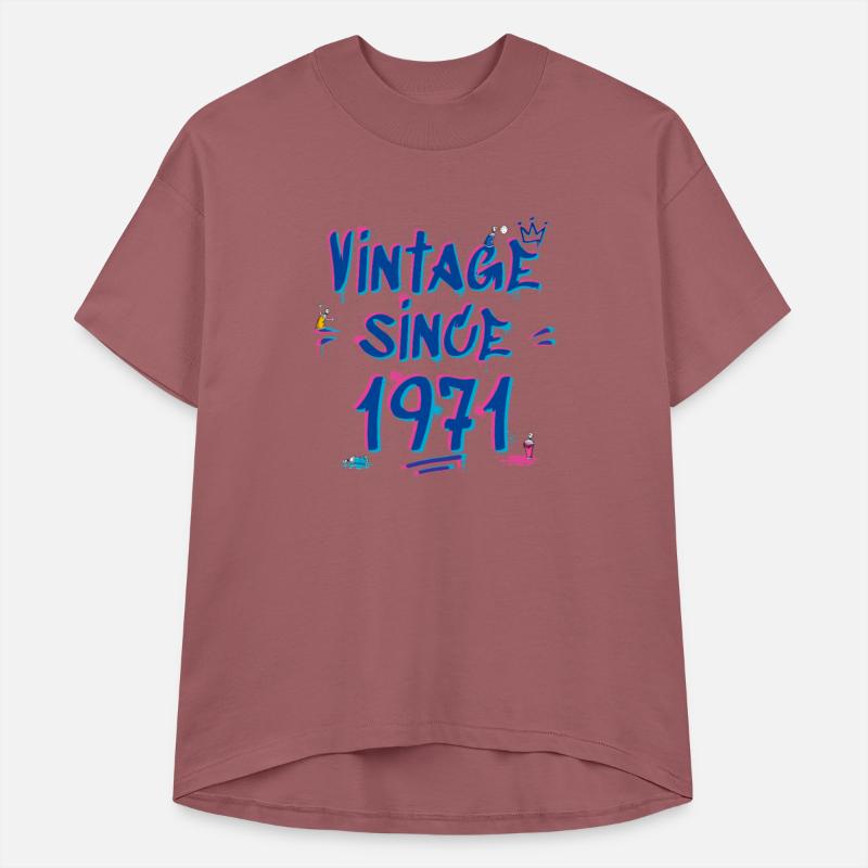 Vintage Since 1971 Graffiti Glitch 54th Bday Vibes