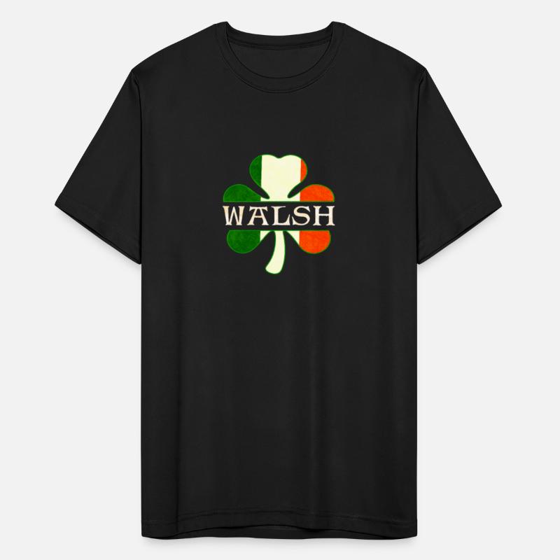 Walsh Irish Surname Ireland Flag Shamrock