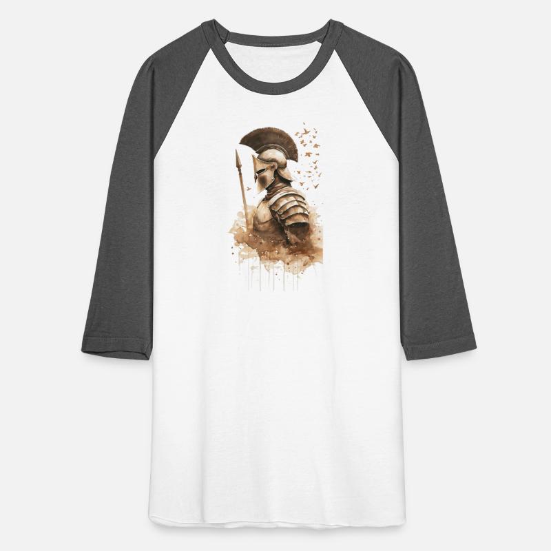 Watercolor Portrait Of A Spartan Warrior In Armor