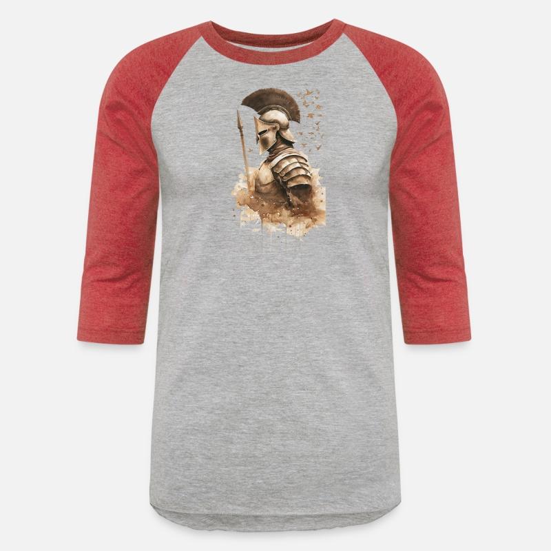 Watercolor Portrait Of A Spartan Warrior In Armor