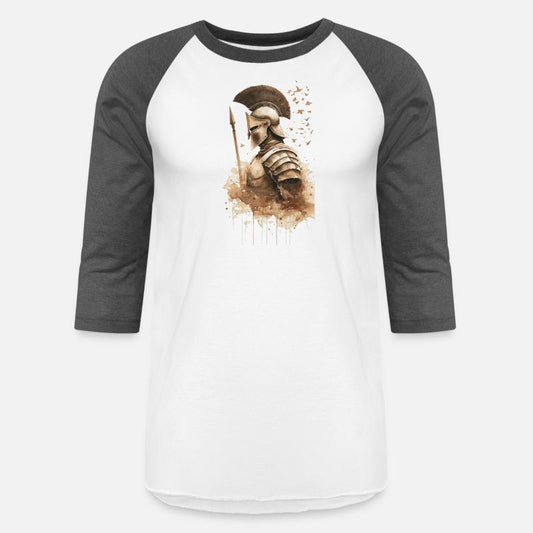 Watercolor Portrait Of A Spartan Warrior In Armor