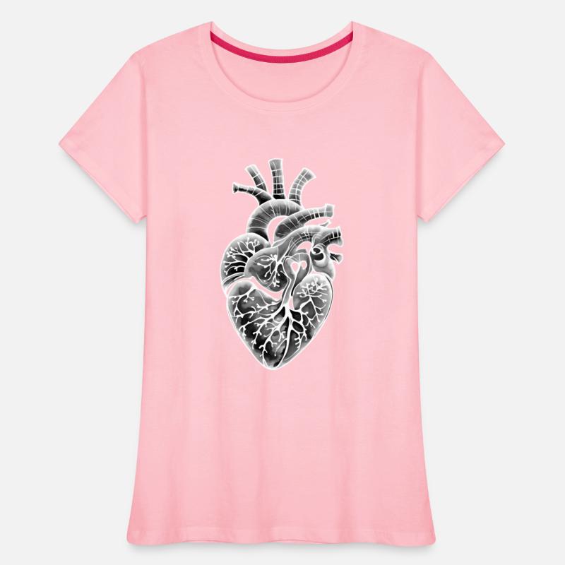 Whispers of the Anatomical Heart Abstract Ink Art