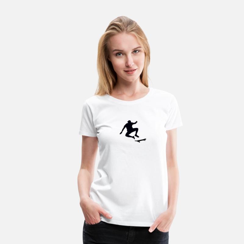 White Black Illustrated Skate T Shirt