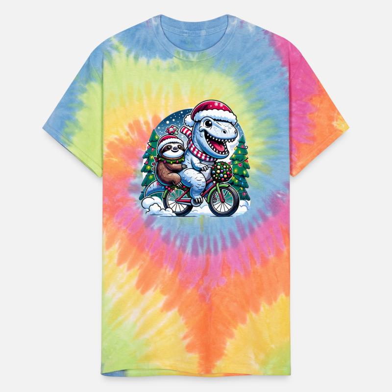 Winter Wonderland T-Rex and Sloth Cycling Duo