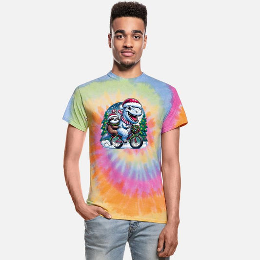 Winter Wonderland T-Rex and Sloth Cycling Duo