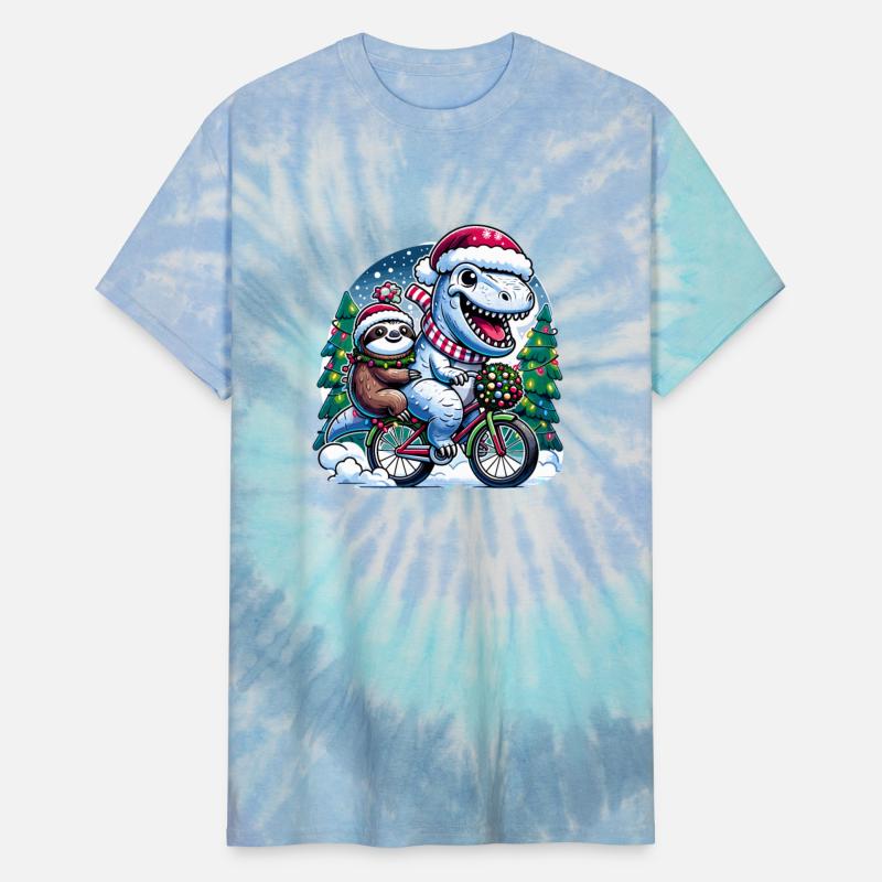 Winter Wonderland T-Rex and Sloth Cycling Duo