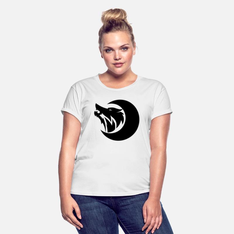 Wolf And Moon Minimalist Vector