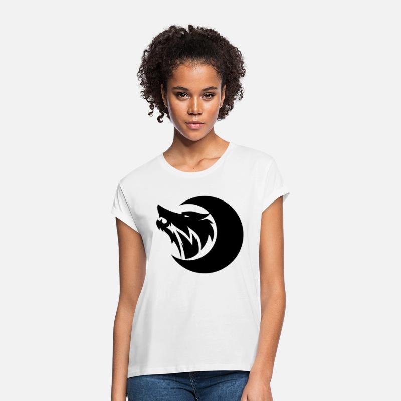 Wolf And Moon Minimalist Vector