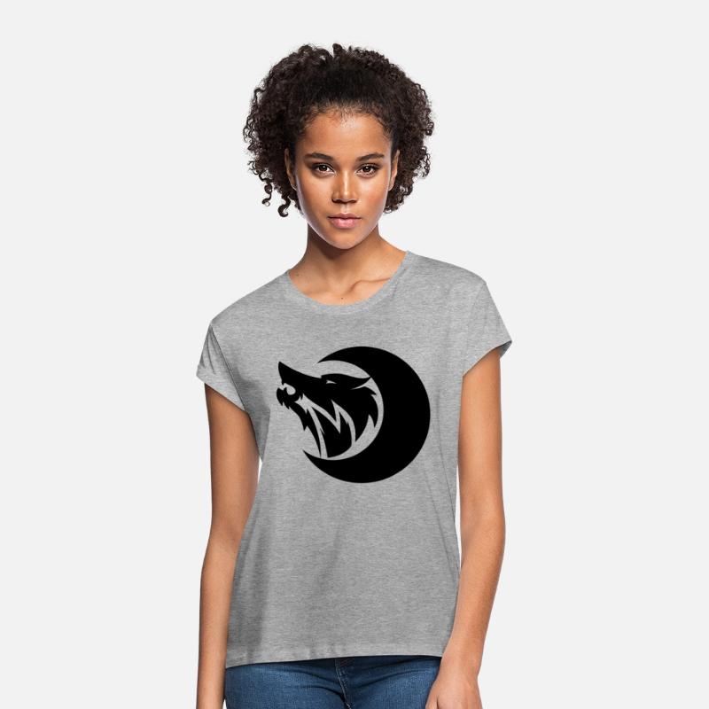 Wolf And Moon Minimalist Vector