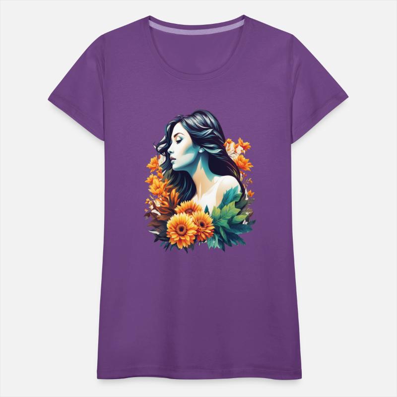 Woman Surrounded by Natural Beauty with Nature