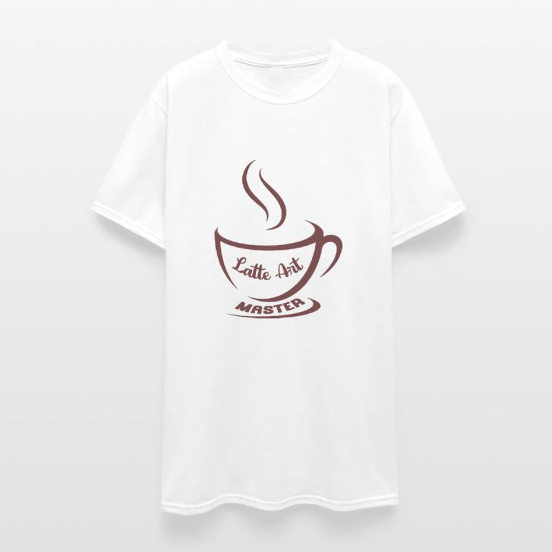 Womens Coffee Art Cappuccino Barista V-Neck T-Shir