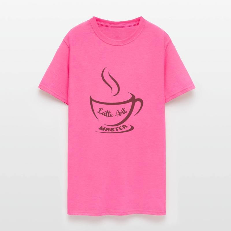 Womens Coffee Art Cappuccino Barista V-Neck T-Shir