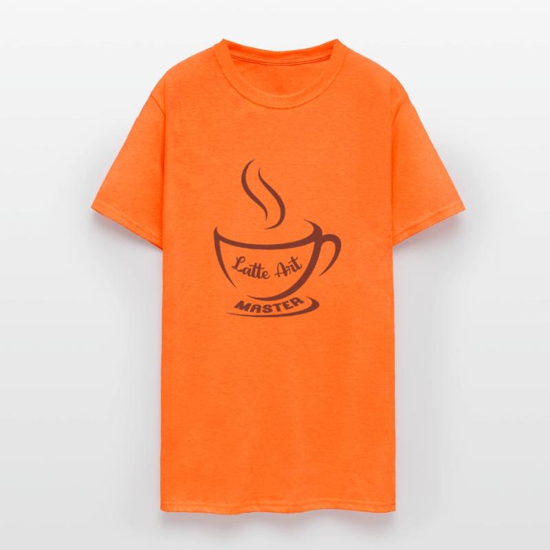Womens Coffee Art Cappuccino Barista V-Neck T-Shir