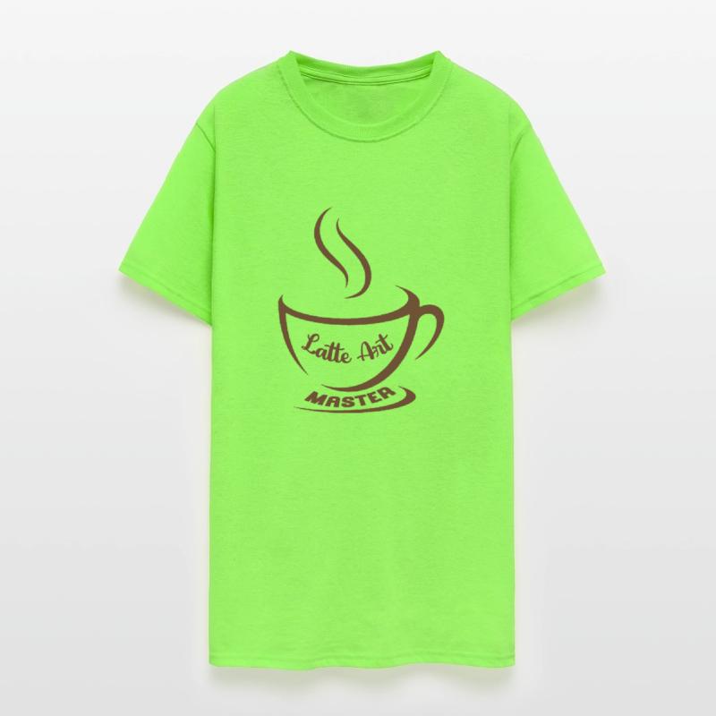 Womens Coffee Art Cappuccino Barista V-Neck T-Shir