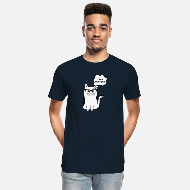 Yeah Right Sarcastic Suspicious Cat Funny