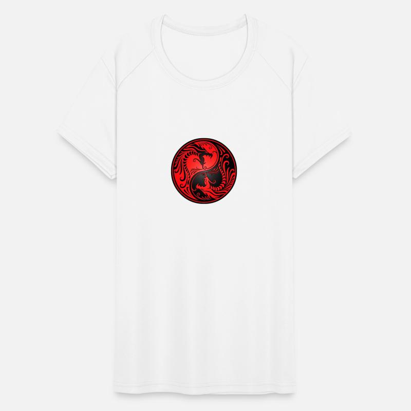 Yin Yang Dragons Red and Black